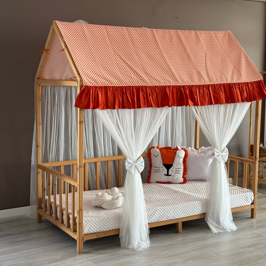 Fabric Roof Montessori Canopy – Orange
