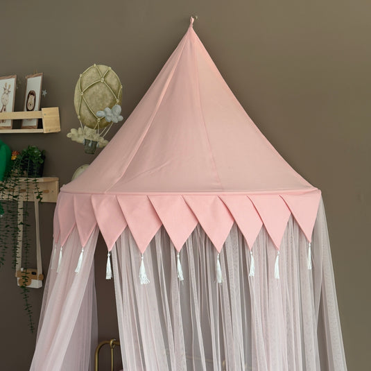 Pink Half Round Kids Canopy, Wall Hanging Play Tent