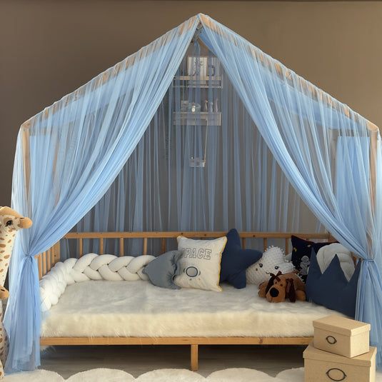 Baby Blue Premium Montessori Betthimmel - Typ A