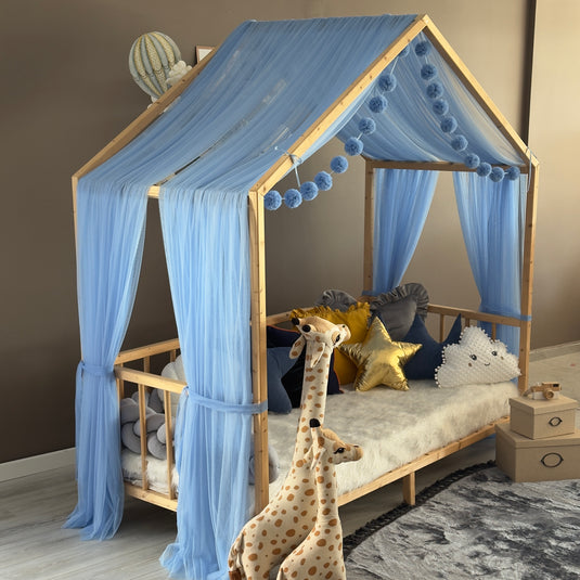 Babyblaues Montessori-Betthimmel – Ein Typ