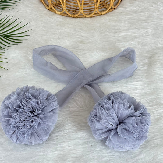 Twin Pompom - Grey
