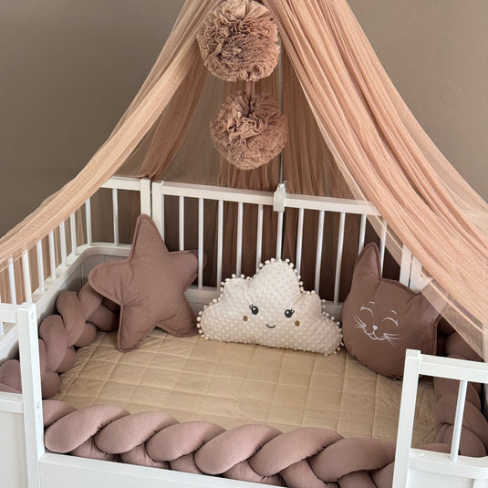 Personalized Crib Bumper Set  - Brown