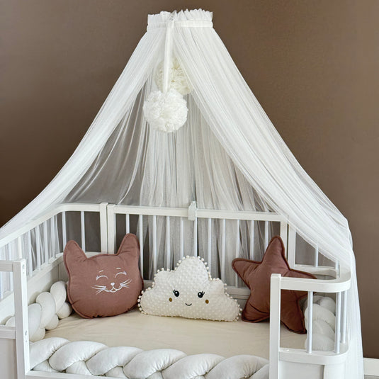 Personalized Crib Bumper Set  - White - Brown