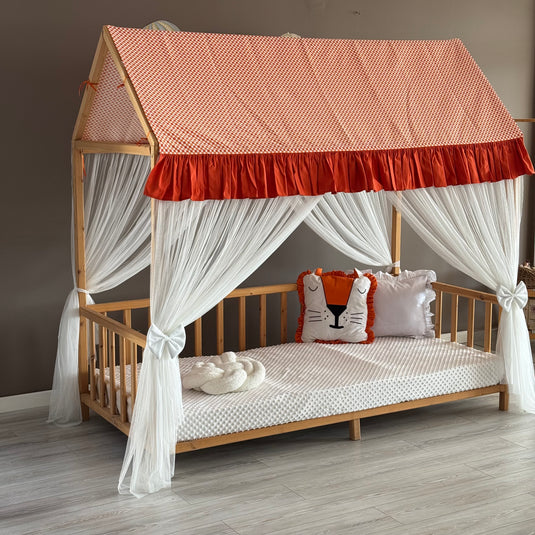 Fabric Roof Montessori Canopy – Orange