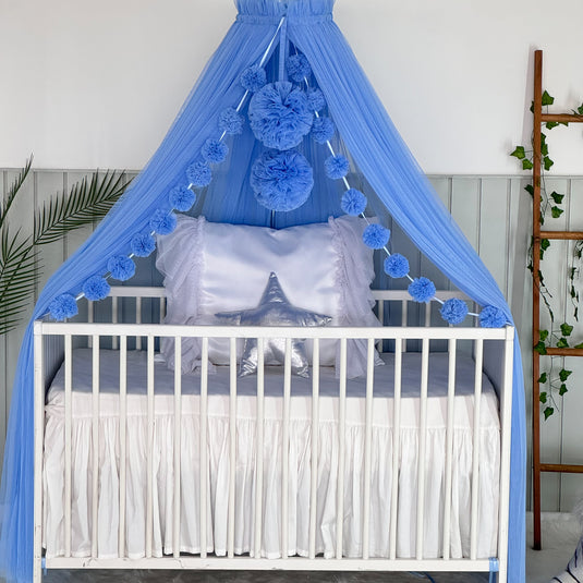Baby Blue Crib Canopy