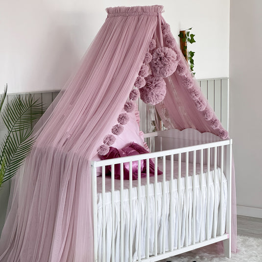 Blush Pink Crib Canopy