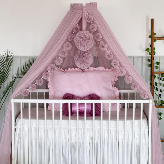 Blush Pink Crib Canopy