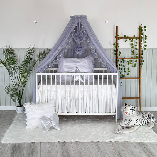 Grey Crib Canopy