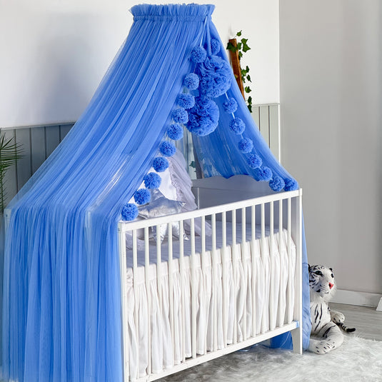 Baby Blue Crib Canopy