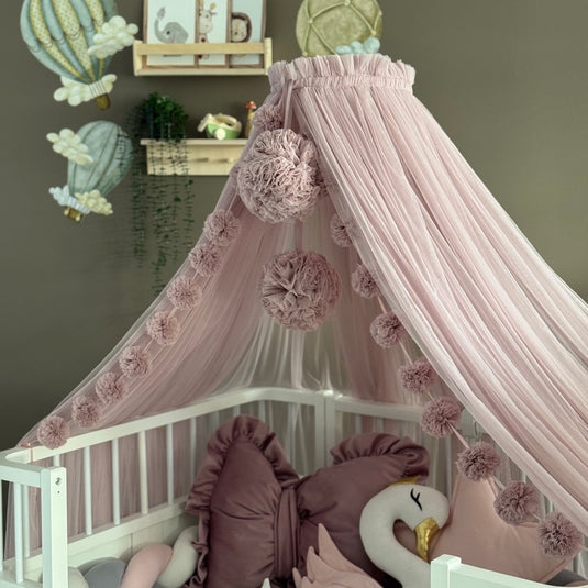 Blush Pink Crib Canopy