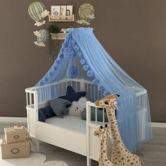 Baby Blue Crib Canopy