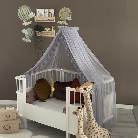 Grey Crib Canopy