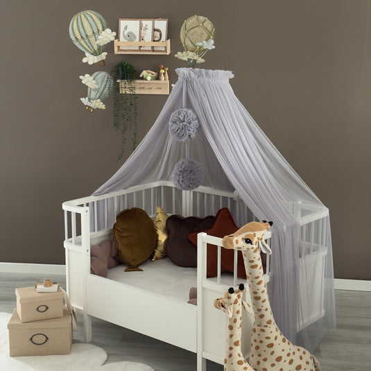 Grey Crib Canopy