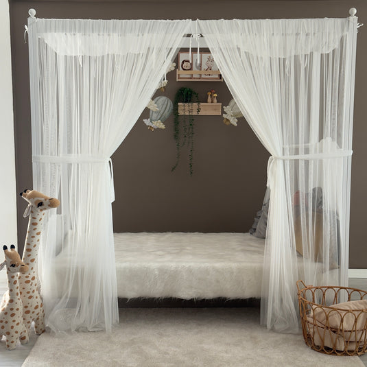 White Poster Bed Canopy