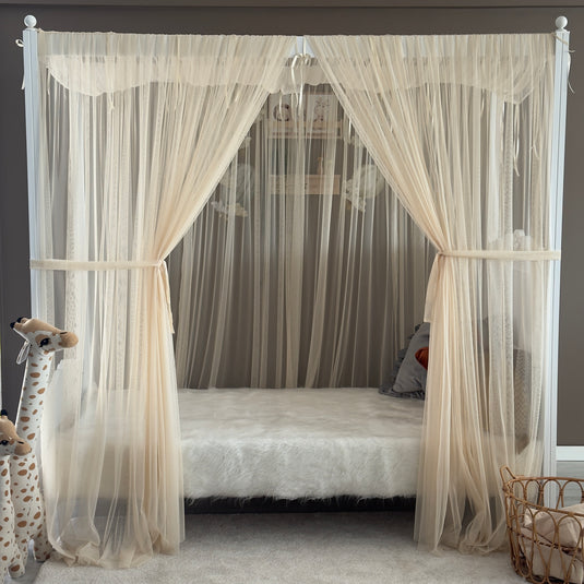 Honey Foam Poster Bed Canopy