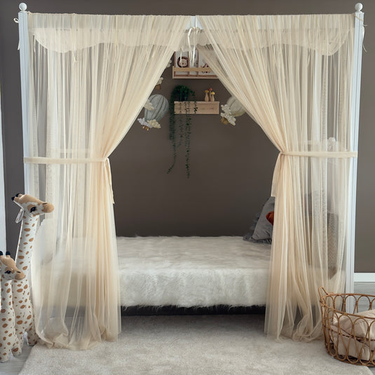 Honey Foam Poster Bed Canopy