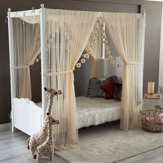 Honey Foam Poster Bed Canopy