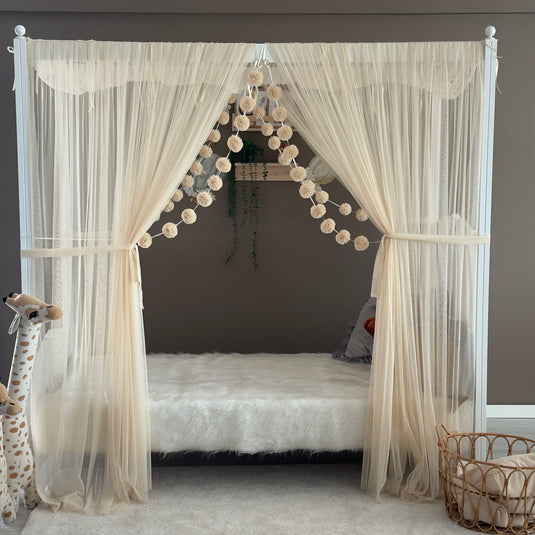Honey Foam Poster Bed Canopy