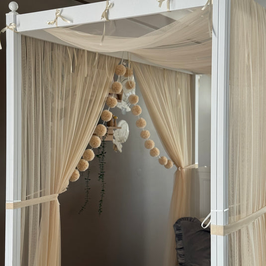 Honey Foam Poster Bed Canopy