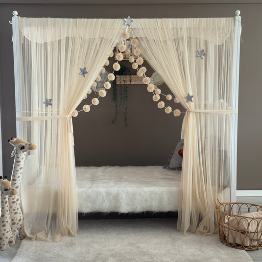 Honey Foam Poster Bed Canopy