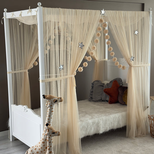 Honey Foam Poster Bed Canopy