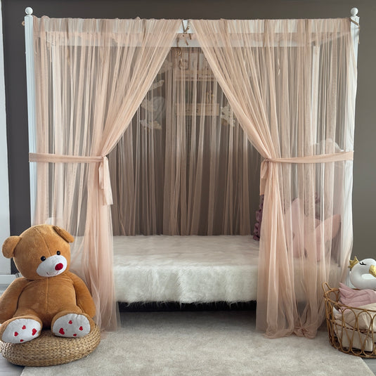 Light Powder Poster Bed Canopy