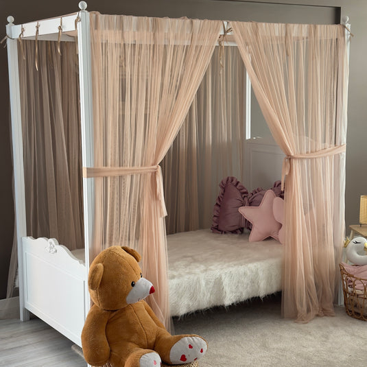 Light Powder Poster Bed Canopy