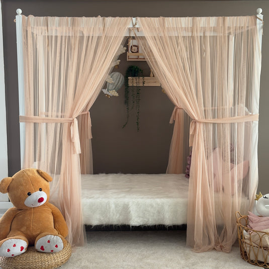 Light Powder Poster Bed Canopy
