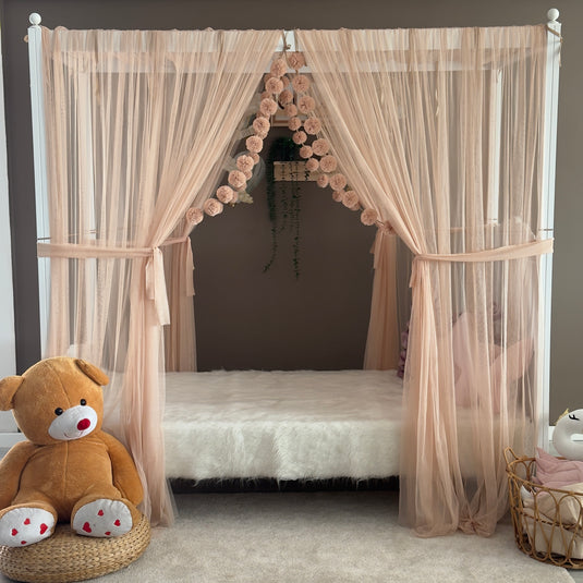 Light Powder Poster Bed Canopy