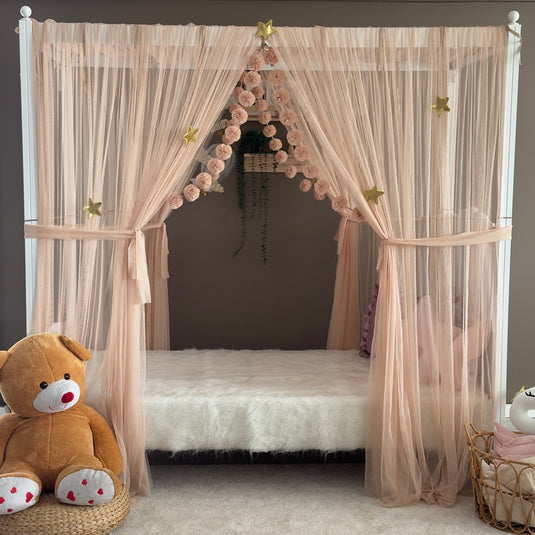 Light Powder Poster Bed Canopy