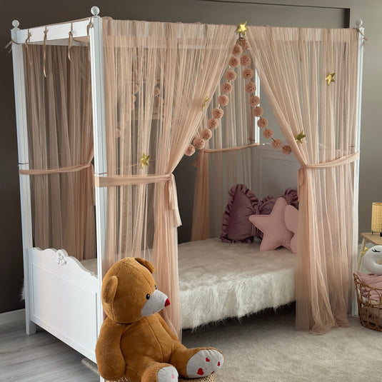 Light Powder Poster Bed Canopy