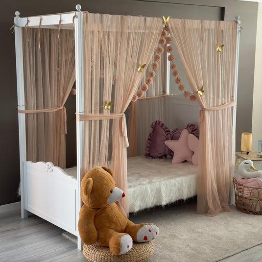 Light Powder Poster Bed Canopy
