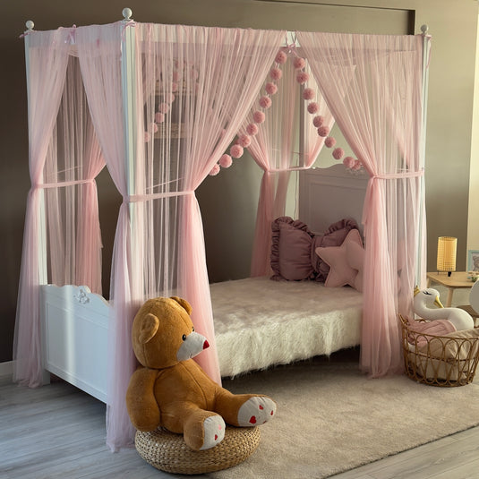 Pink Poster Bed Canopy - Premium