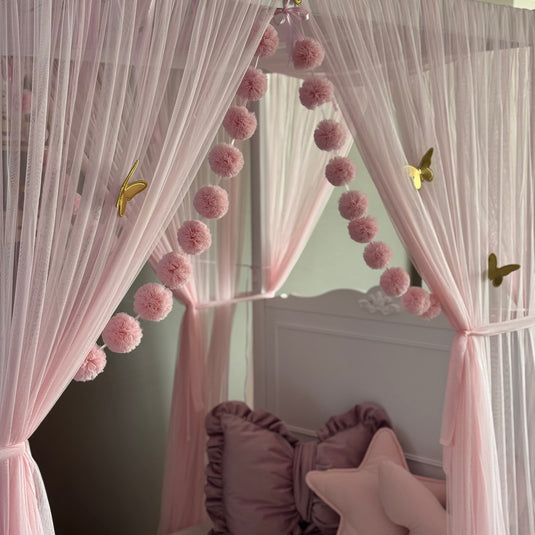 Pink Poster Bed Canopy - Premium