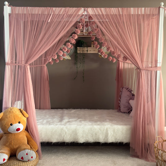 Rose Poster Bed Canopy - Premium