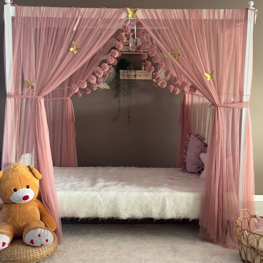 Rose Poster Bed Canopy - Premium