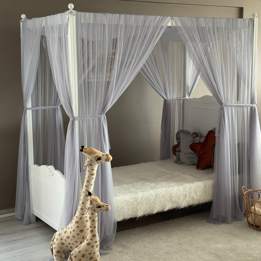 Gray Poster Bed Canopy - Premium