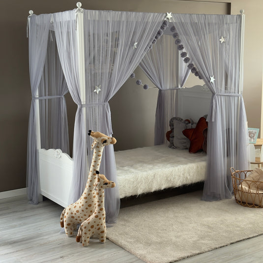 Gray Poster Bed Canopy - Premium