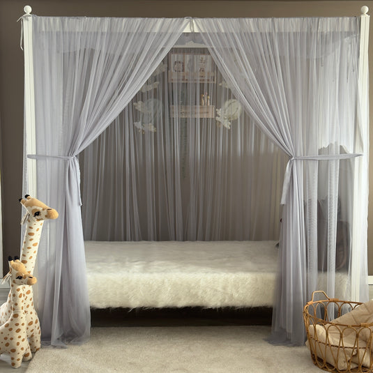 Gray Poster Bed Canopy - Premium