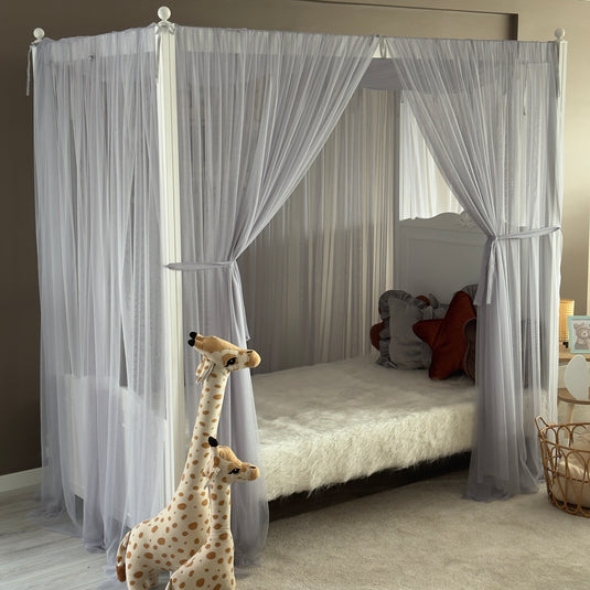 Gray Poster Bed Canopy - Premium