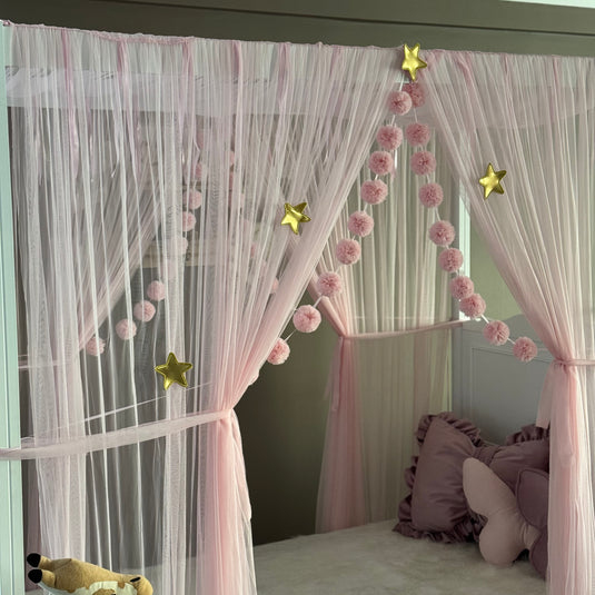 Pink Poster Bed Canopy