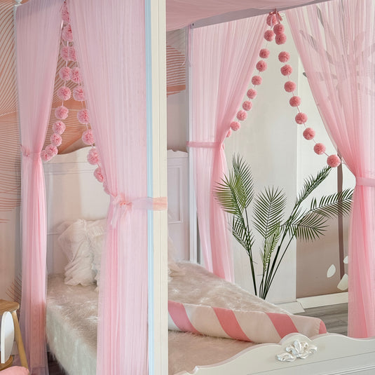 Pink Poster Bed Canopy