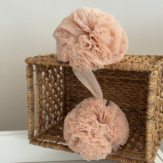 Twin Pompom  - Light Powder