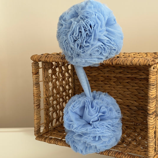 Twin Pompom  - Baby Blue