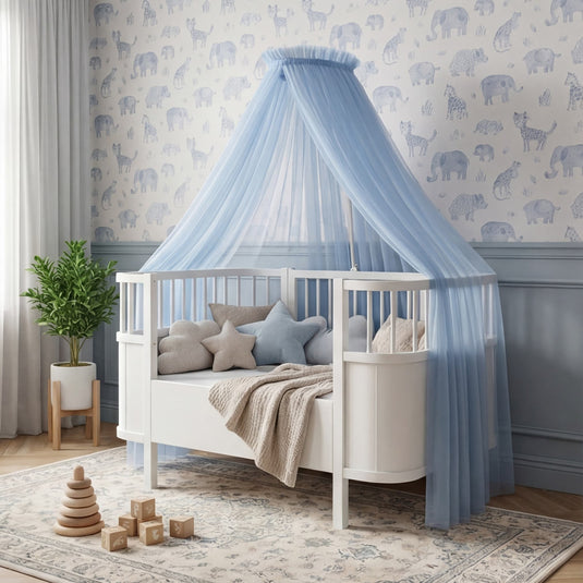 Babyblaues Himmelbett