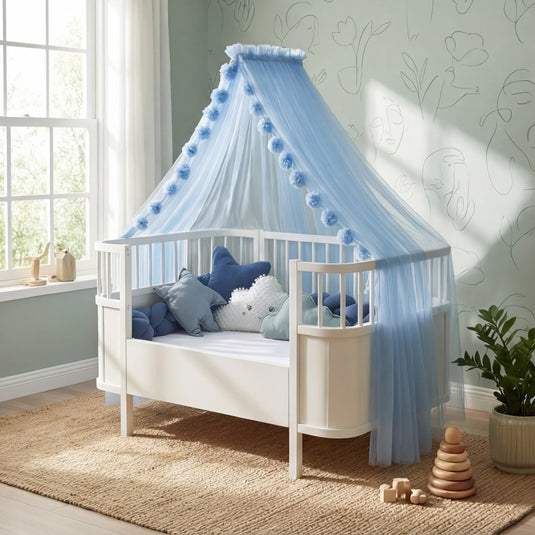 Babyblaues Himmelbett